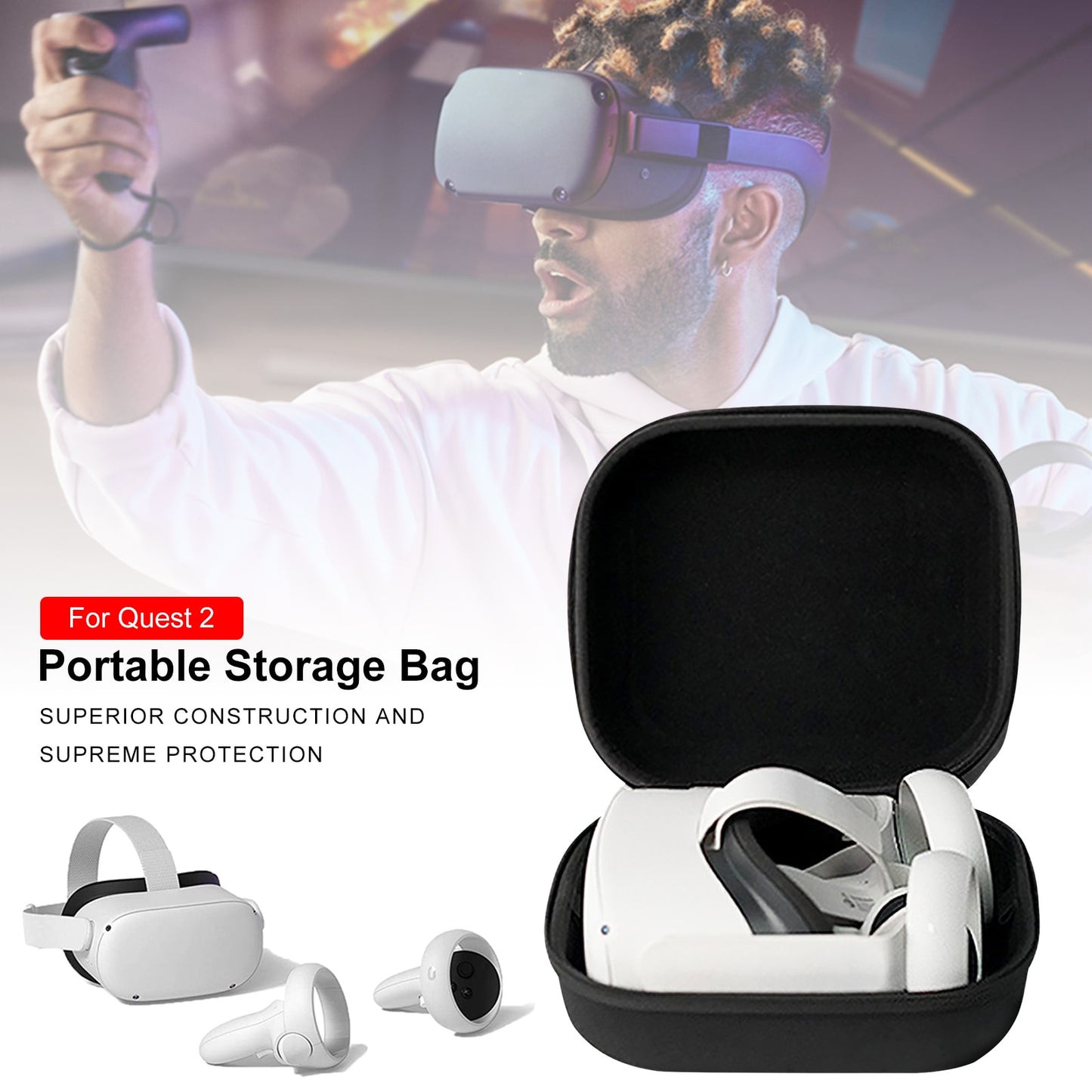 Virtual Reality VR Helmet Storage Bag - Meta Mall
